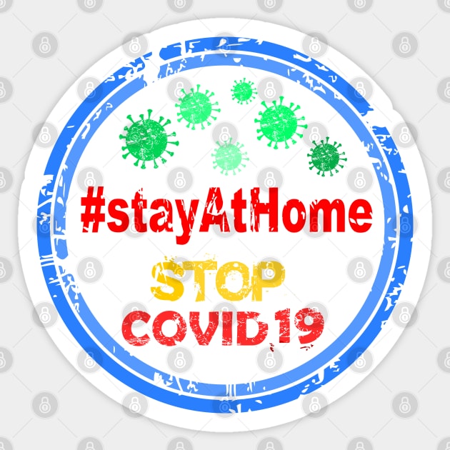 Stop covid19 isolated, coronavirus, quarantine, corona, virus, pandemic, covid 19 Sticker by Semenov